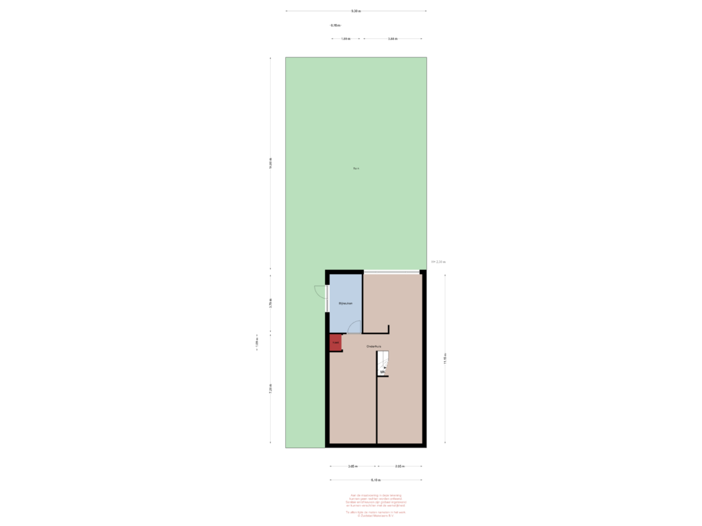 View floorplan of Dordtsestraatweg 735 - Onderhuis (met tuin) of Dordtsestraatweg 735