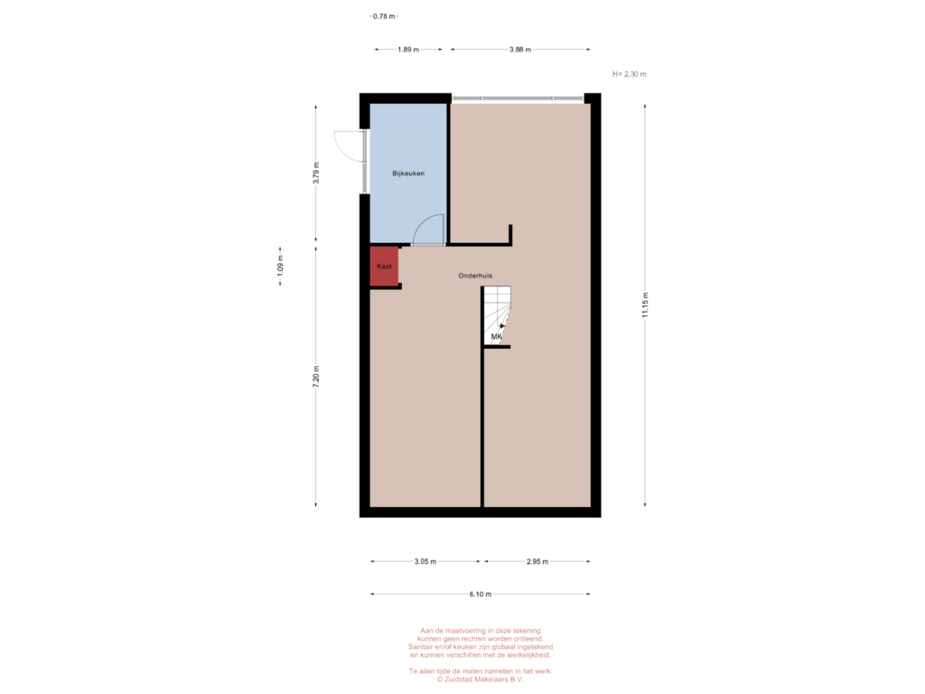 View floorplan of Dordtsestraatweg 735 - Onderhuis of Dordtsestraatweg 735