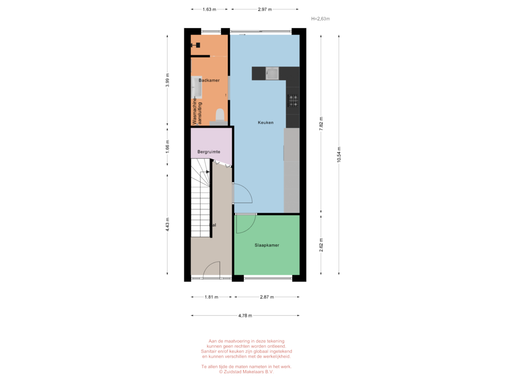 Bekijk plattegrond van Oostendamstraat 161 -  Begane grond van Oostendamstraat 161