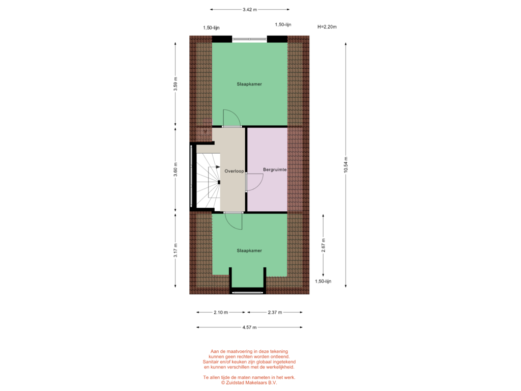 Bekijk plattegrond van Oostendamstraat 161 - 2e verdieping van Oostendamstraat 161