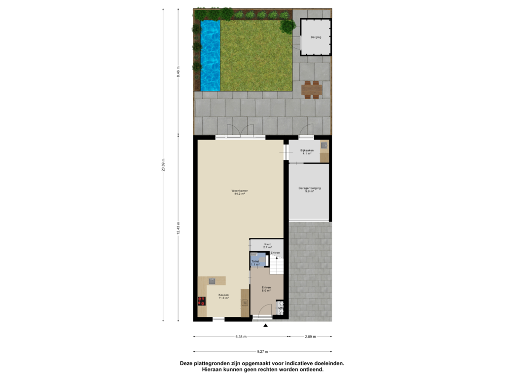 View floorplan of Begane Grond_Tuin of Joep Naninckstraat 1