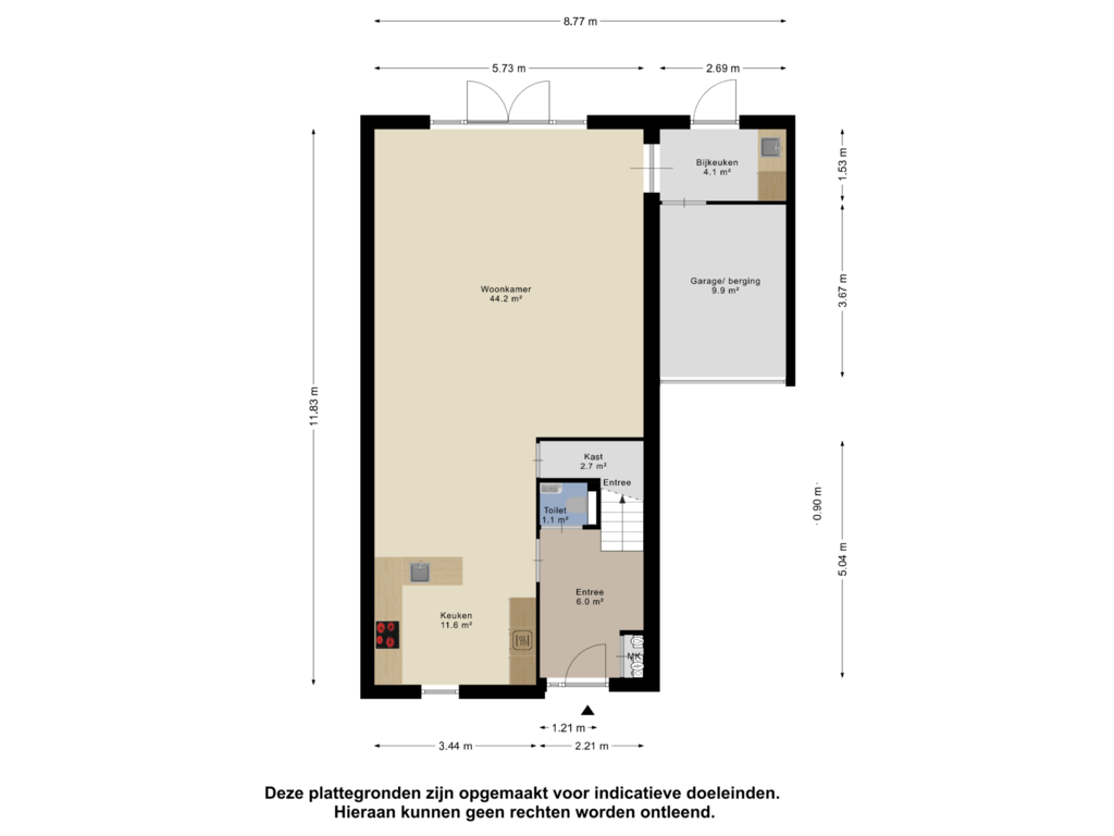 View floorplan of Begane Grond of Joep Naninckstraat 1