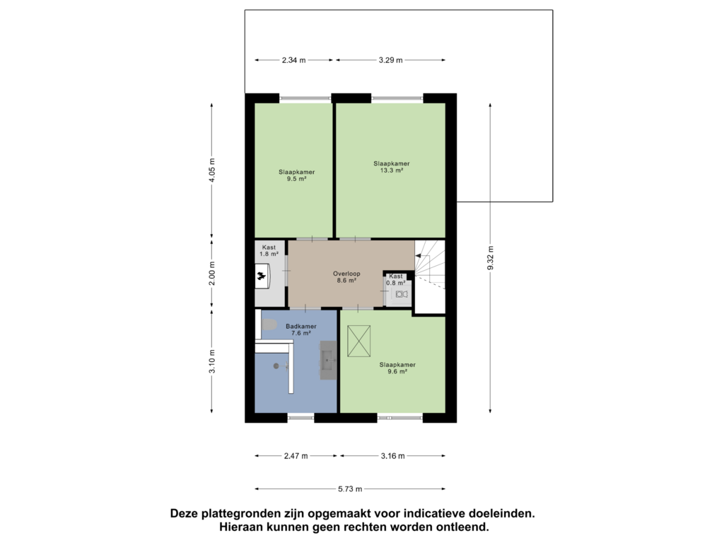 View floorplan of Eerste Verdieping of Joep Naninckstraat 1