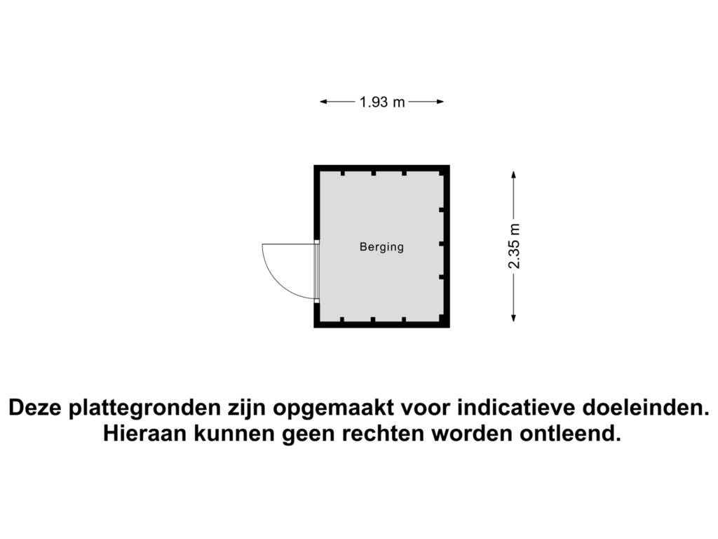 View floorplan of Berging of Joep Naninckstraat 1