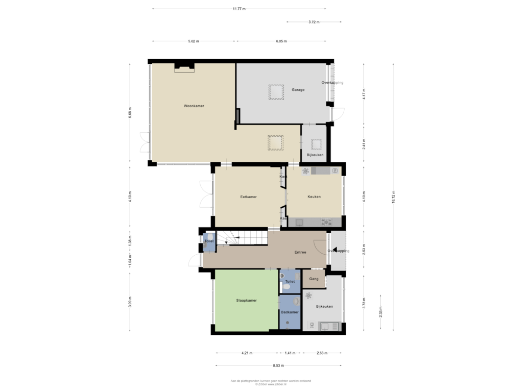 View floorplan of Begane Grond of Henseniusstraat 13-A