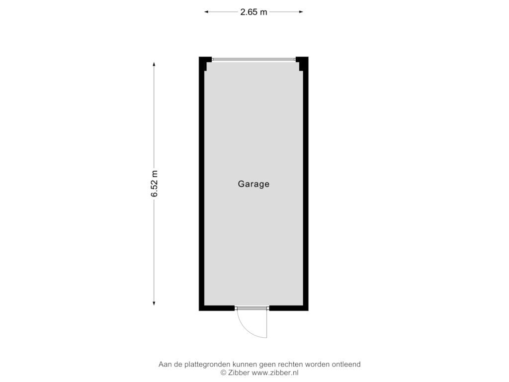 View floorplan of Garage of Henseniusstraat 13-A