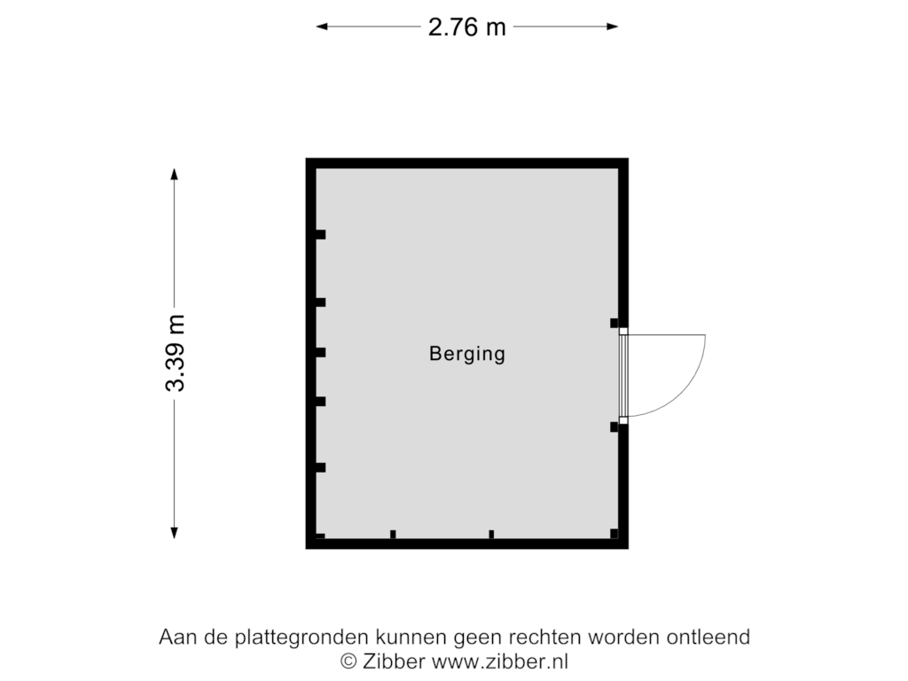 View floorplan of Berging of Oude Polderweg 215