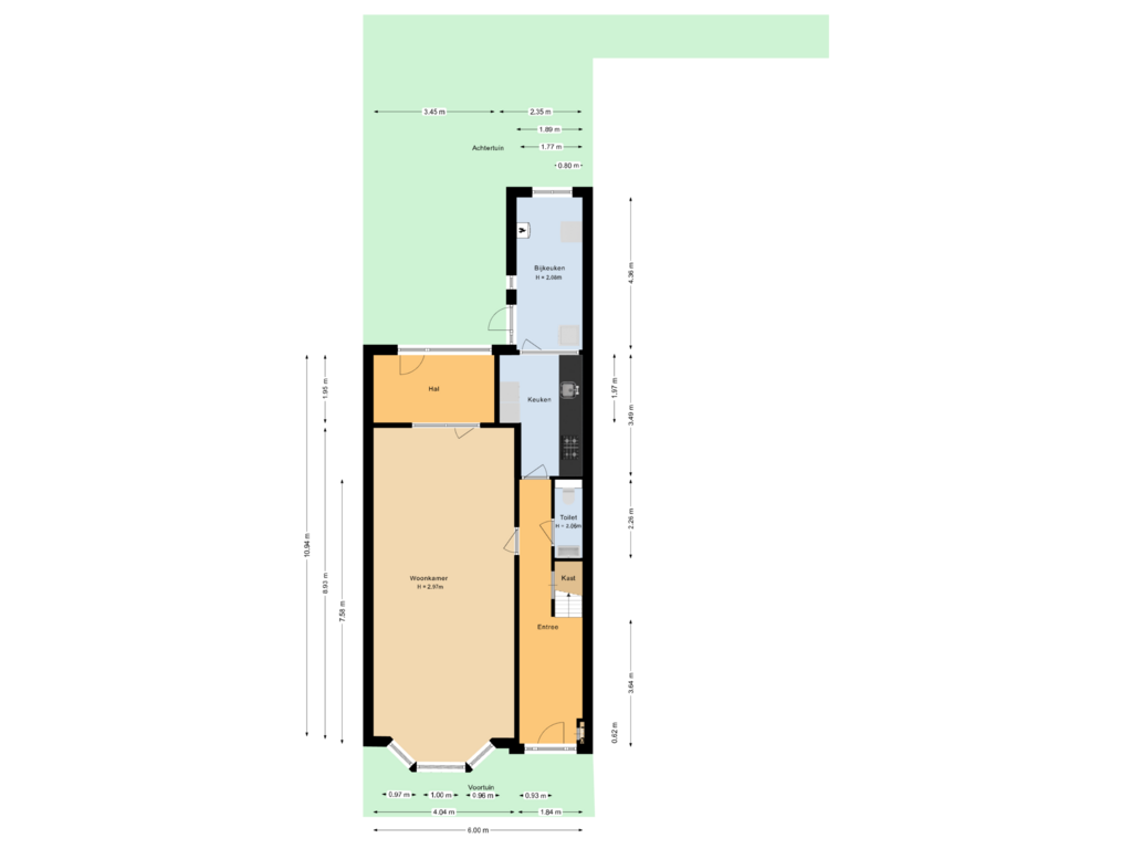 Bekijk plattegrond van Situatie van Spoorstraat 62