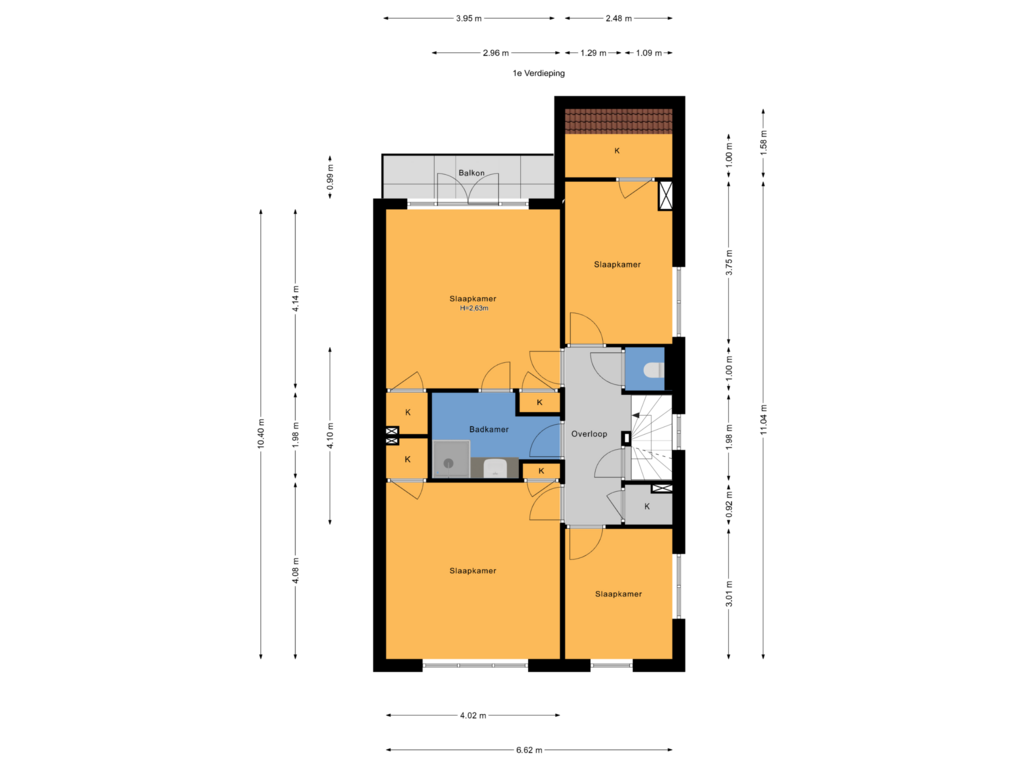 Bekijk plattegrond van 1e Verdieping van Crabethpark 37