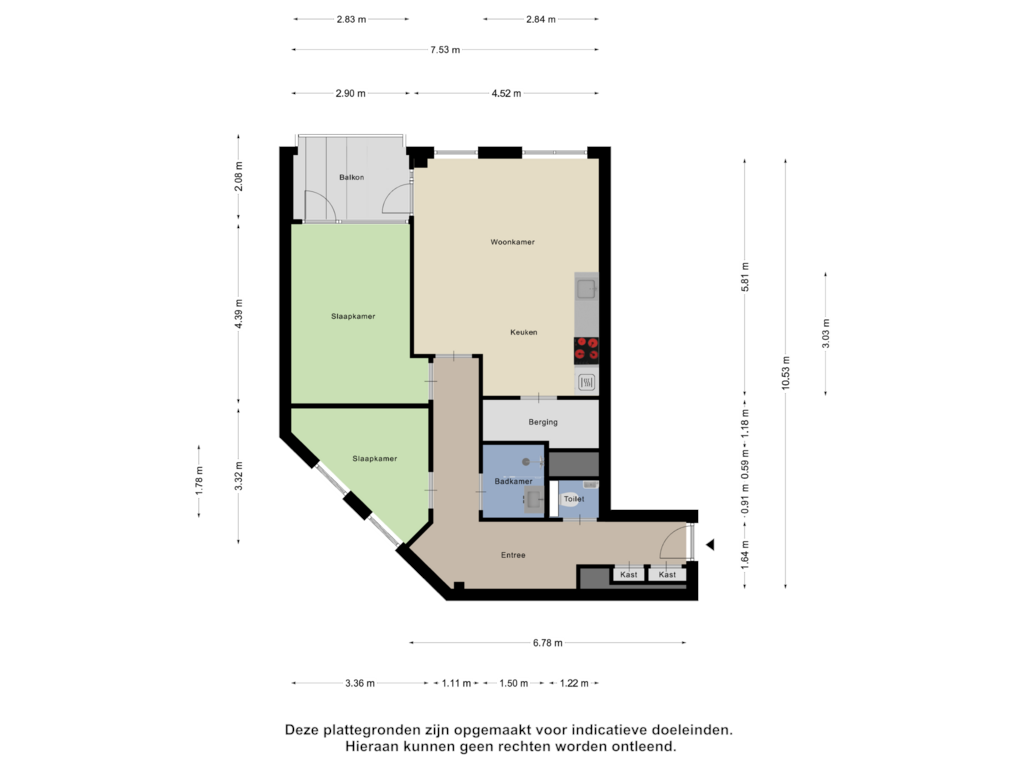 Bekijk plattegrond van Appartement van Niemeyerstraat 125