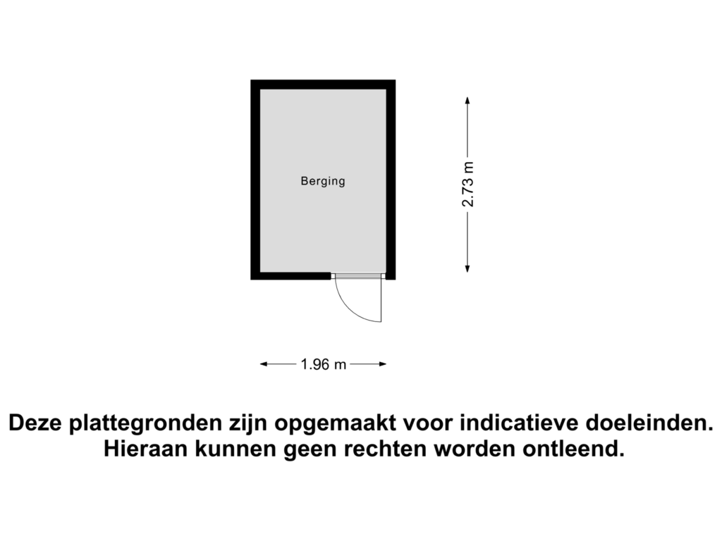 View floorplan of Berging of Borgesiusstraat 17-B