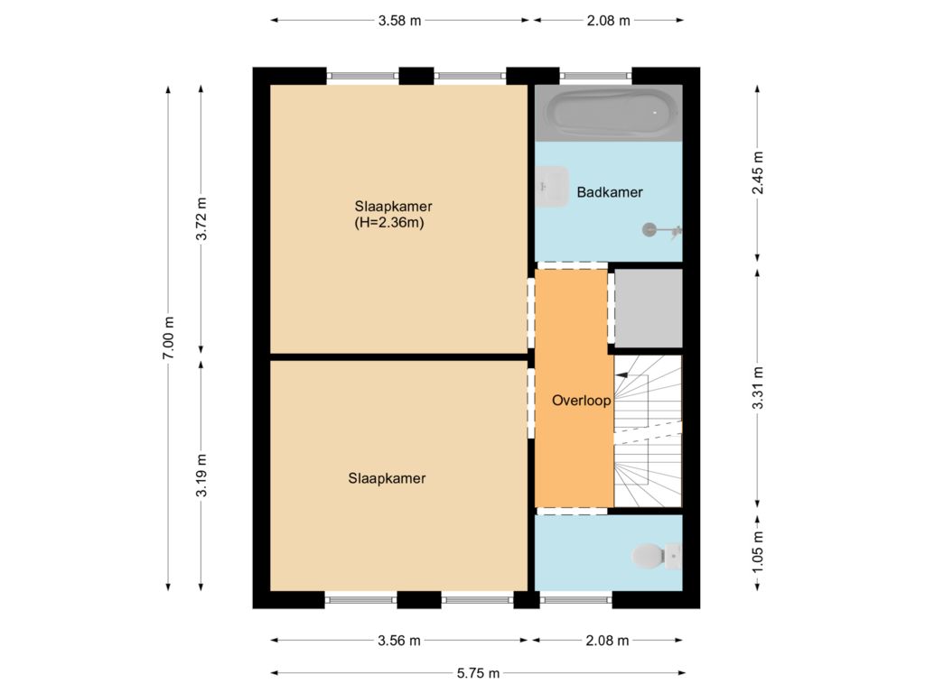 Bekijk plattegrond van Floor 1 van Pinksterblomstraat 34