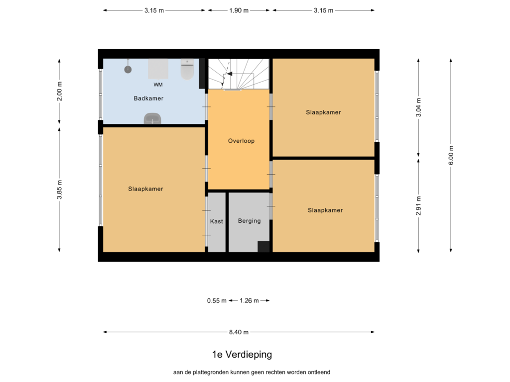 View floorplan of 1e Verdieping of Ridderspoor 7