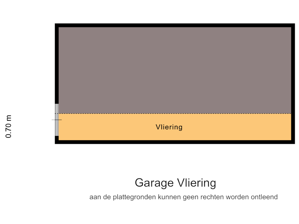 View floorplan of Garage Vliering of Ridderspoor 7