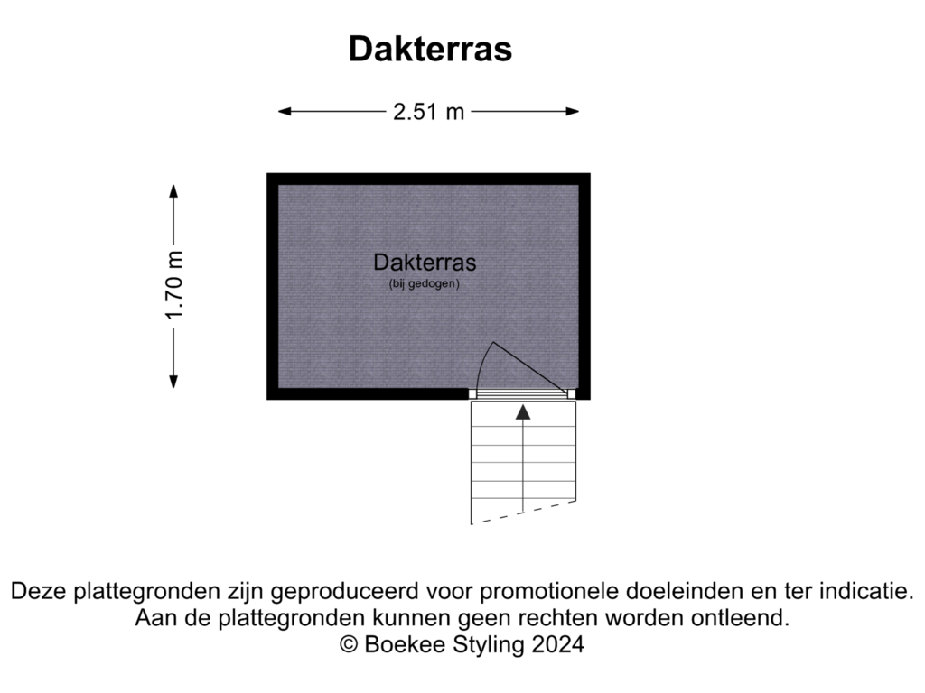 Bekijk plattegrond van Dakterras van Korte Begijnestraat 17