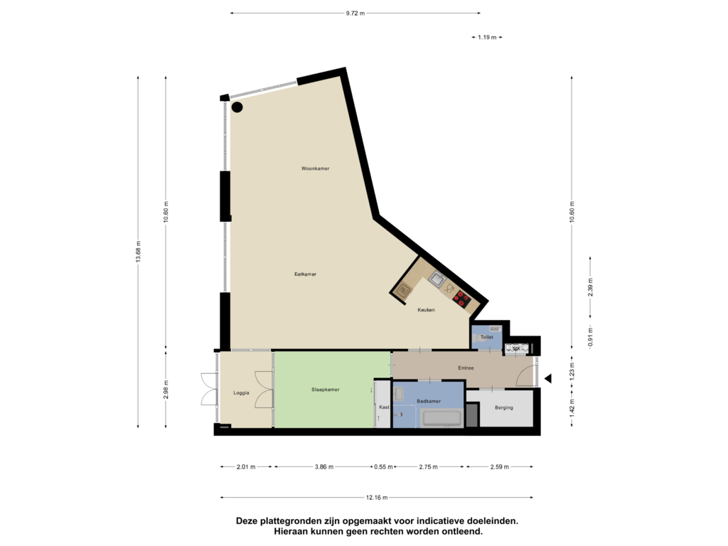 Bekijk plattegrond van Appartement van Pompesloot 86