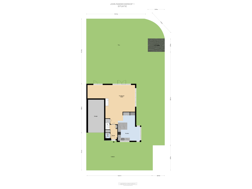 View floorplan of Situatie of John Raedeckerhof 1