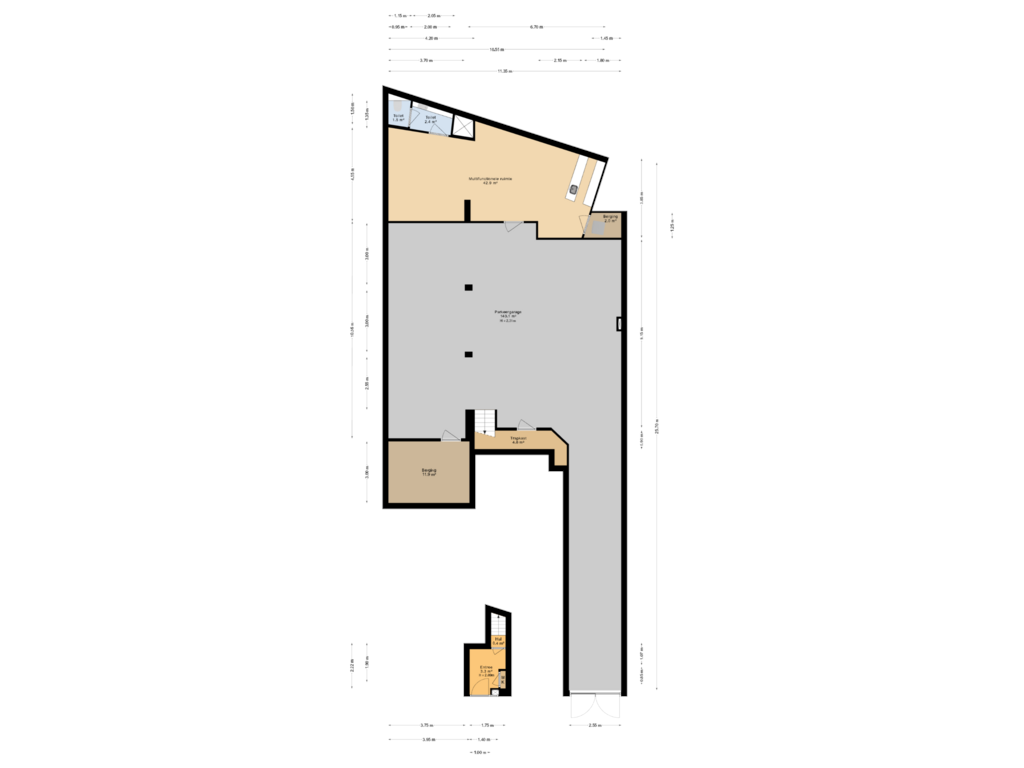 View floorplan of Begane grond of Groningerstraatweg 36-C