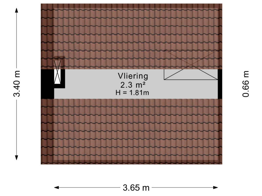 Bekijk plattegrond van Vliering van Groningerstraatweg 36-C