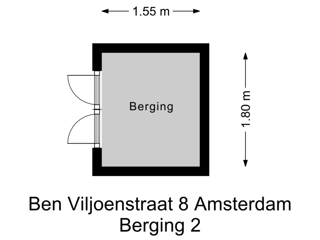 Bekijk plattegrond van Berging  2 van Ben Viljoenstraat 8