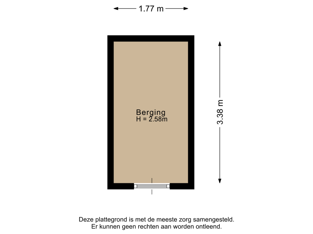 Bekijk plattegrond van Berging van Noordsingel 117-H