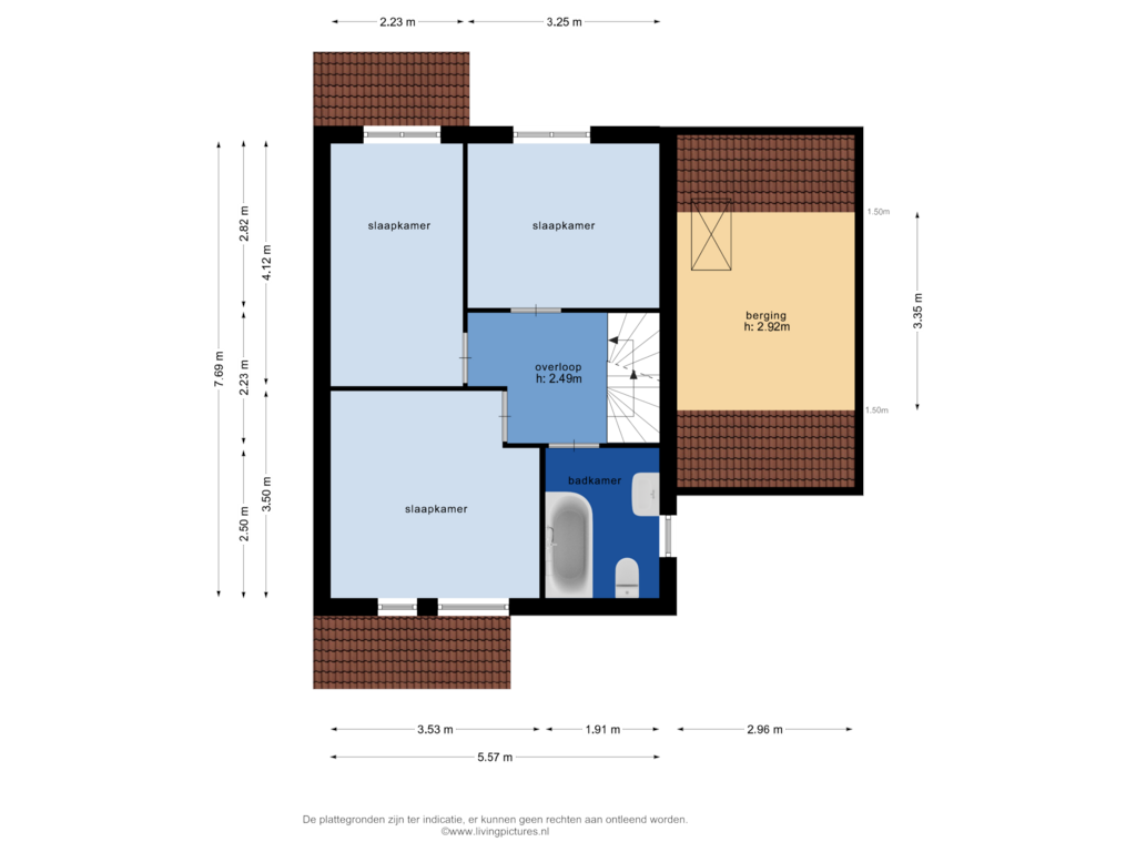 Bekijk plattegrond van 1e verdieping van 't Hooren Werck 6