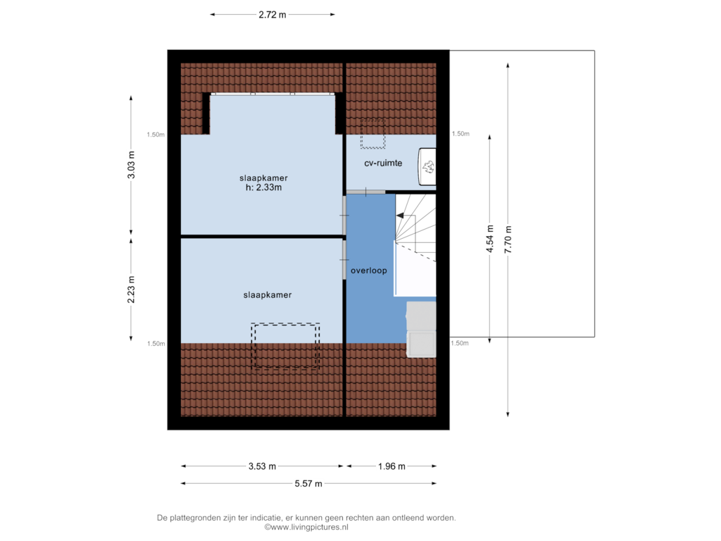 Bekijk plattegrond van 2e verdieping van 't Hooren Werck 6