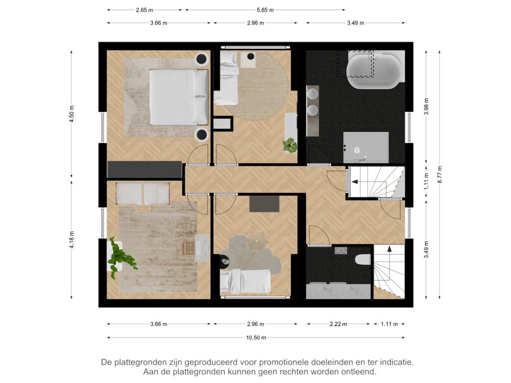 Bekijk plattegrond van Eerste verdieping van Torendreef 11-A