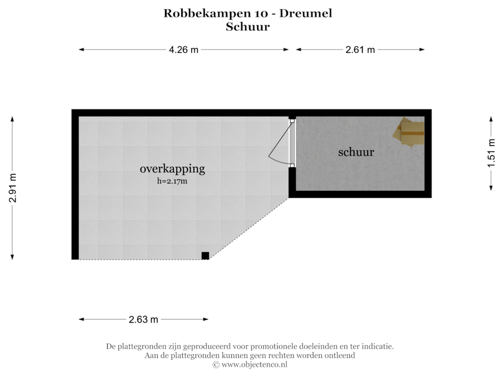 Bekijk plattegrond van SCHUUR van Robbekampen 10