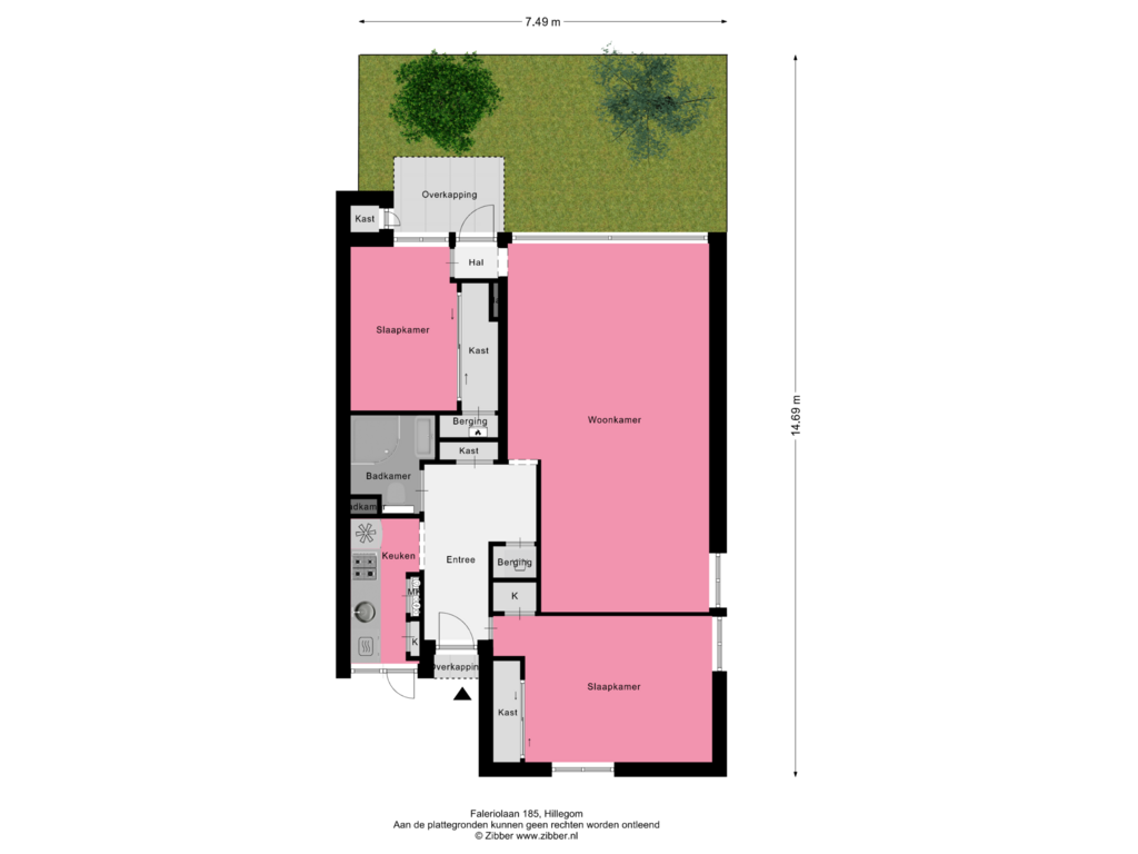 Bekijk plattegrond van Appartement Tuin van Faleriolaan 185