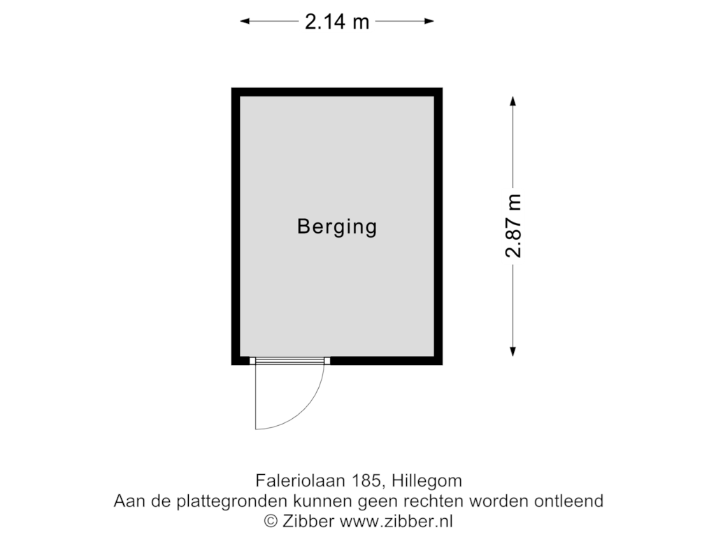 Bekijk plattegrond van Berging van Faleriolaan 185