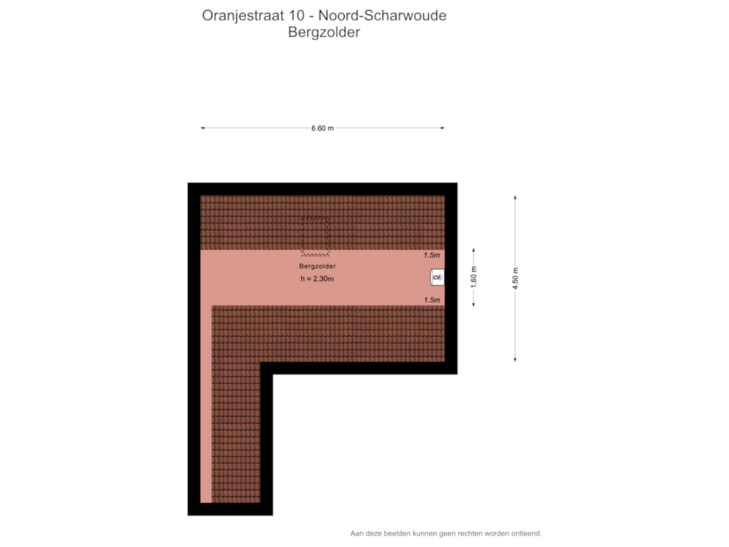 Bekijk plattegrond van Bergzolder van Oranjestraat 10