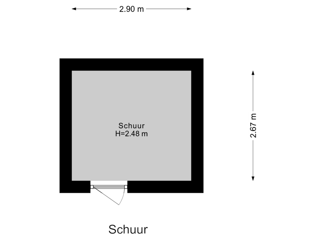 View floorplan of Schuur of Burgemeester Jhr. Quarles van Uffordlaan 559