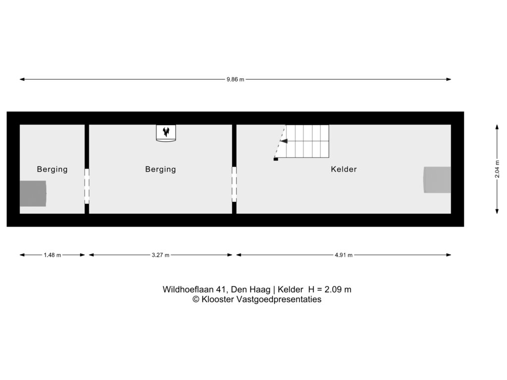 View floorplan of Kelder of Wildhoeflaan 41