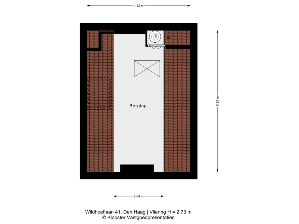 View floorplan of Vliering of Wildhoeflaan 41