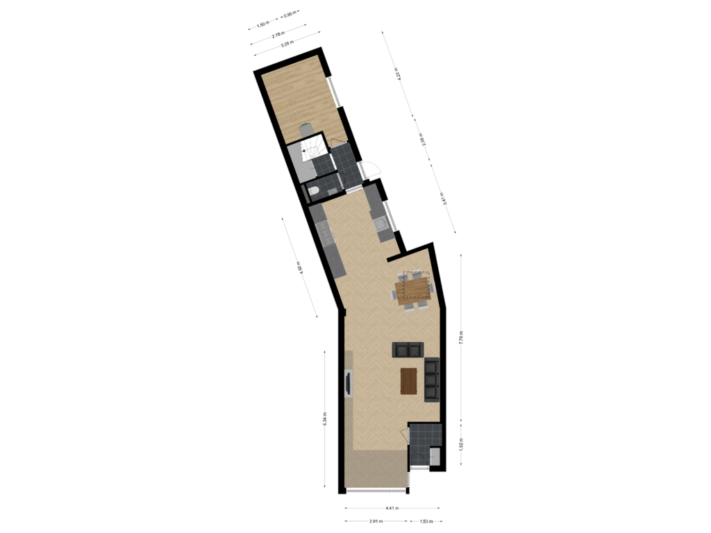 Bekijk plattegrond van Begane Grond van Capucijnenstraat 16