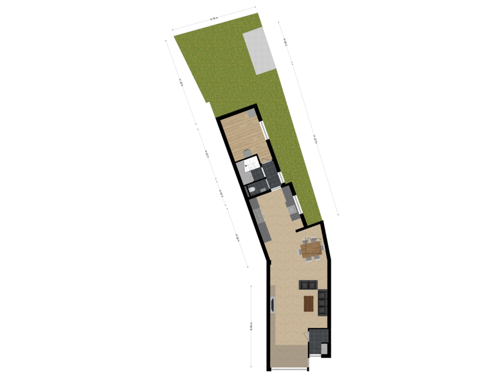 Bekijk plattegrond van Begane Grond Met Tuin van Capucijnenstraat 16