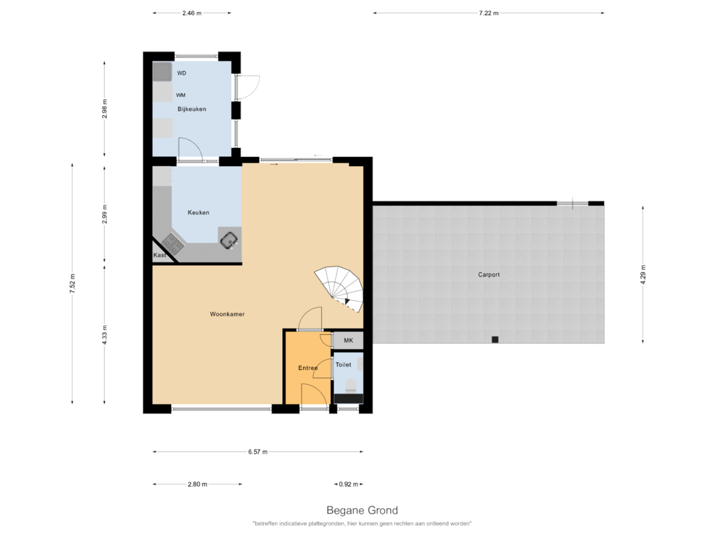 View floorplan of Begane Grond of Mollenstraat 27