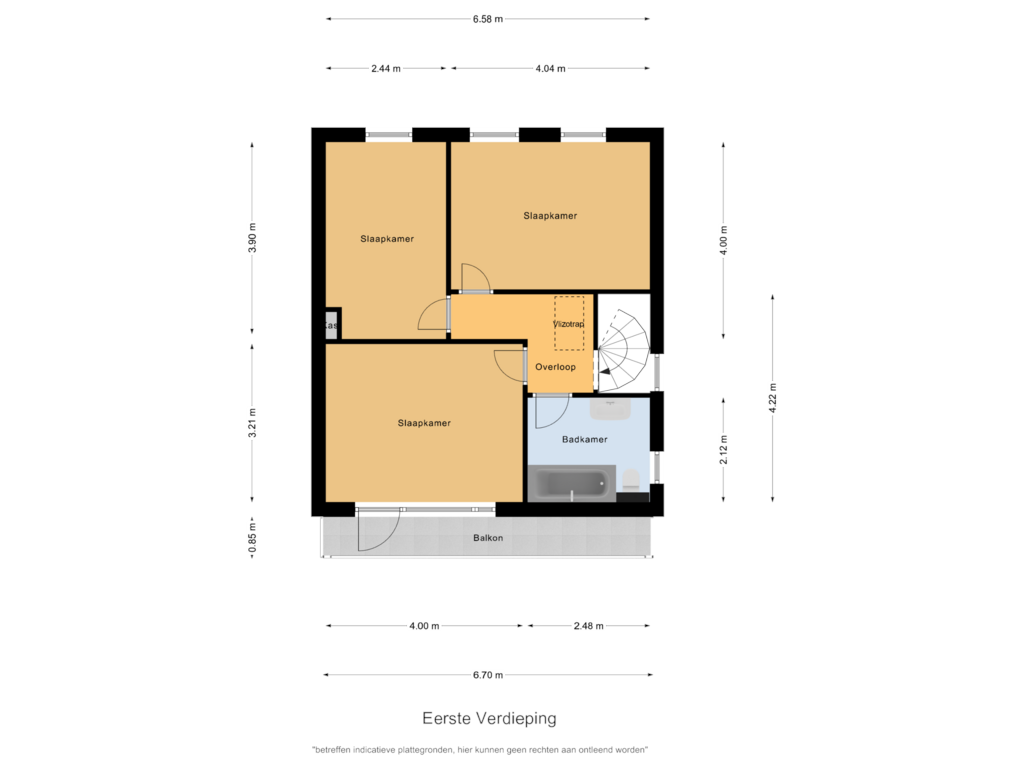 View floorplan of Eerste Verdieping of Mollenstraat 27