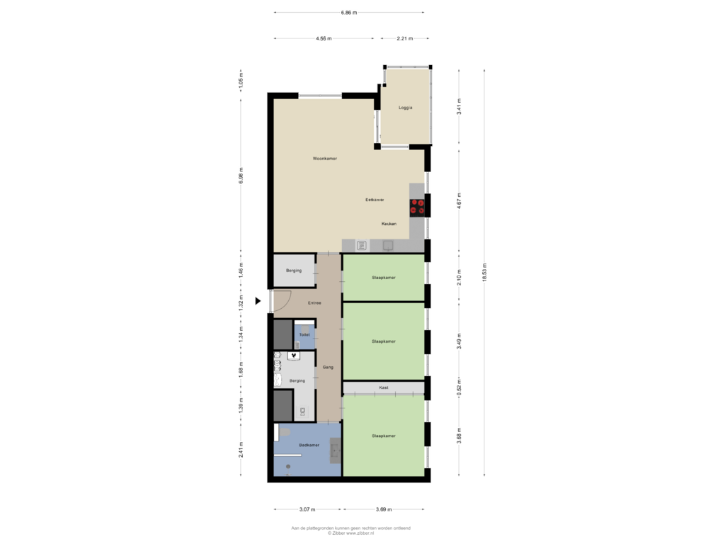 Bekijk plattegrond van Appartement van Twentestraat 178