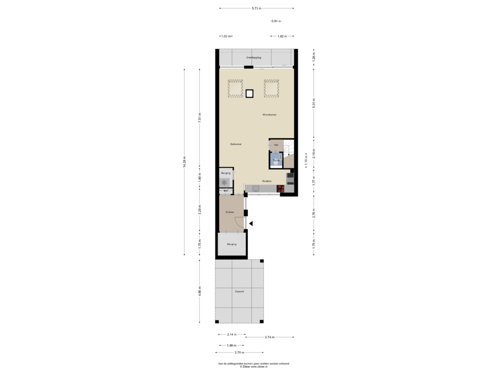 Bekijk plattegrond van Begane Grond van de Linde 5