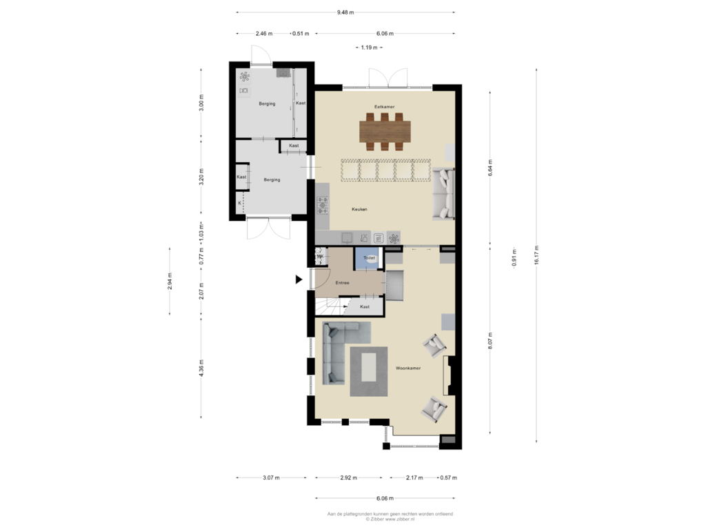 Bekijk plattegrond van Begane Grond van Zijlstrastraat 7