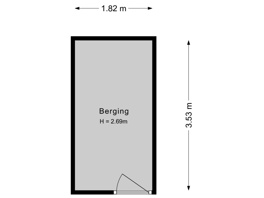 View floorplan of Berging of David van Mollemstraat 13