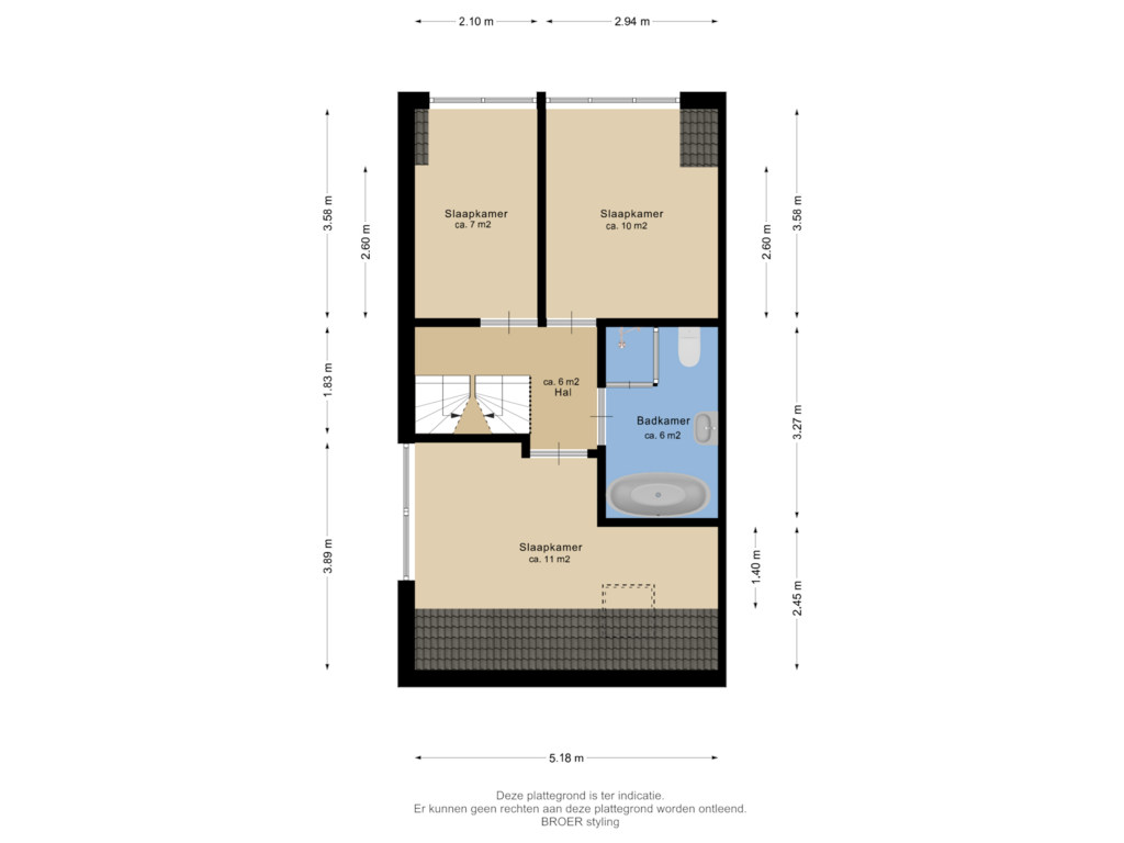 Bekijk plattegrond van 1e verdieping van De Goorns 28