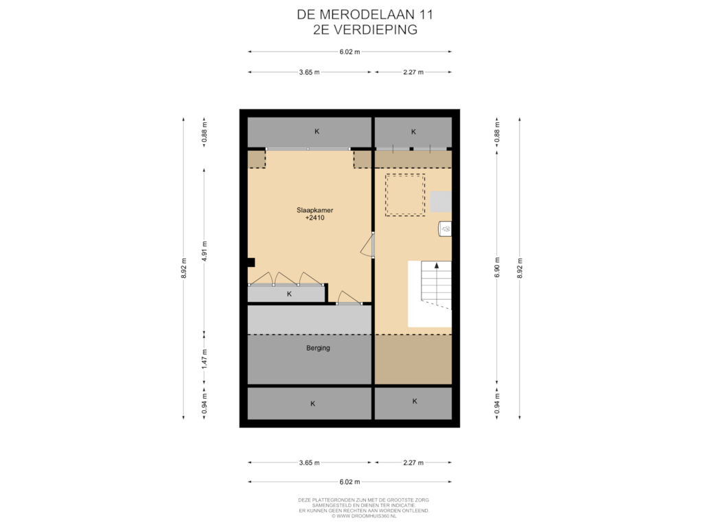 Bekijk plattegrond van 2E Verdieping van De Mérodelaan 11