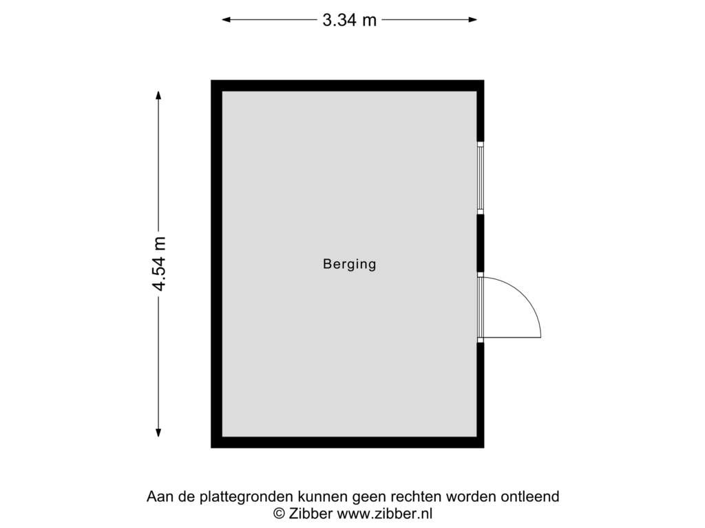 View floorplan of Berging of Kwartelstraat 3