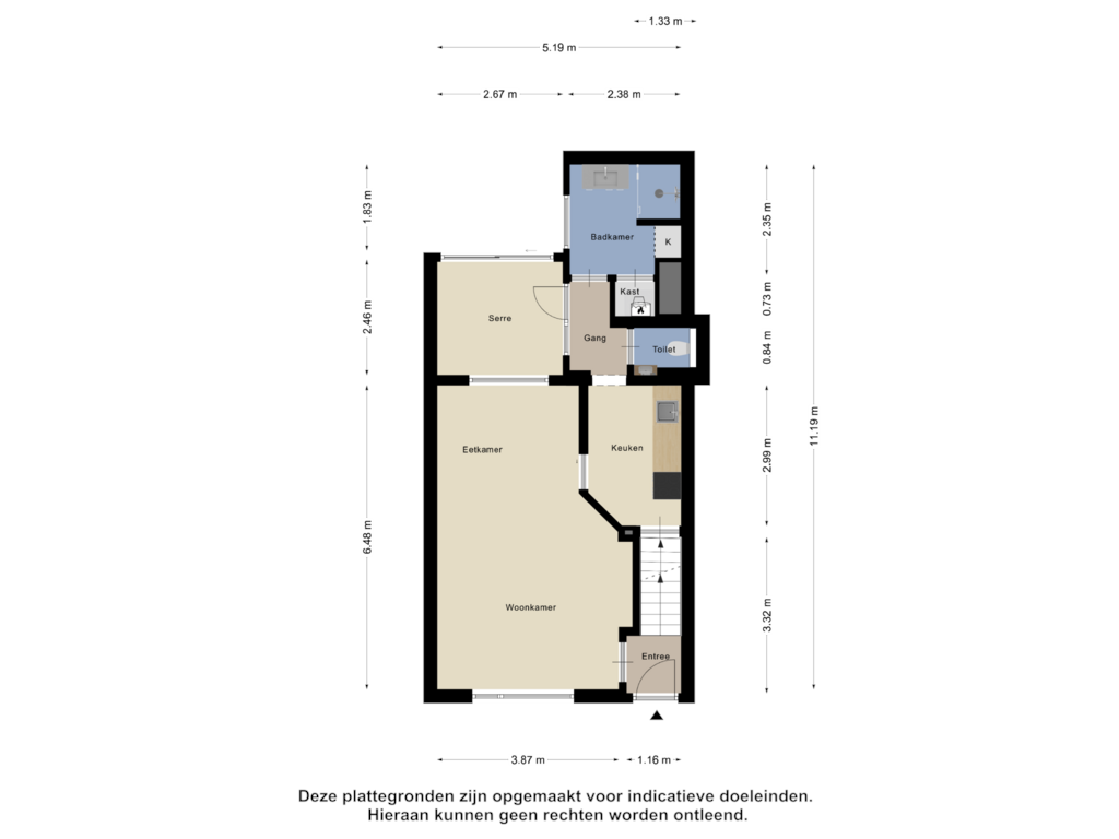 View floorplan of Begane Grond of Nieuwe Schans 55