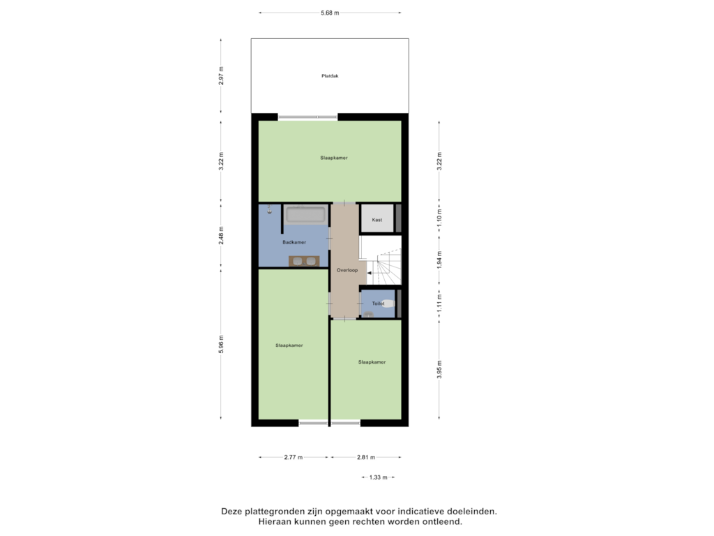 Bekijk plattegrond van Tweede Verdieping van Bosviool 11