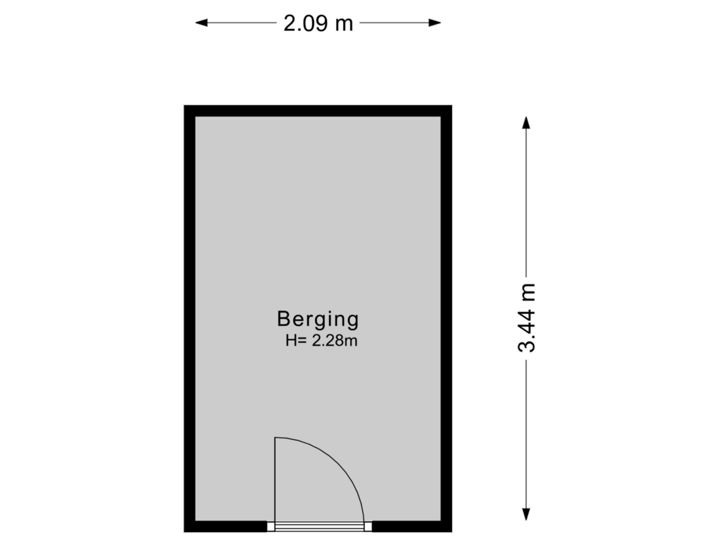 Bekijk plattegrond van Berging van Neherpark 111