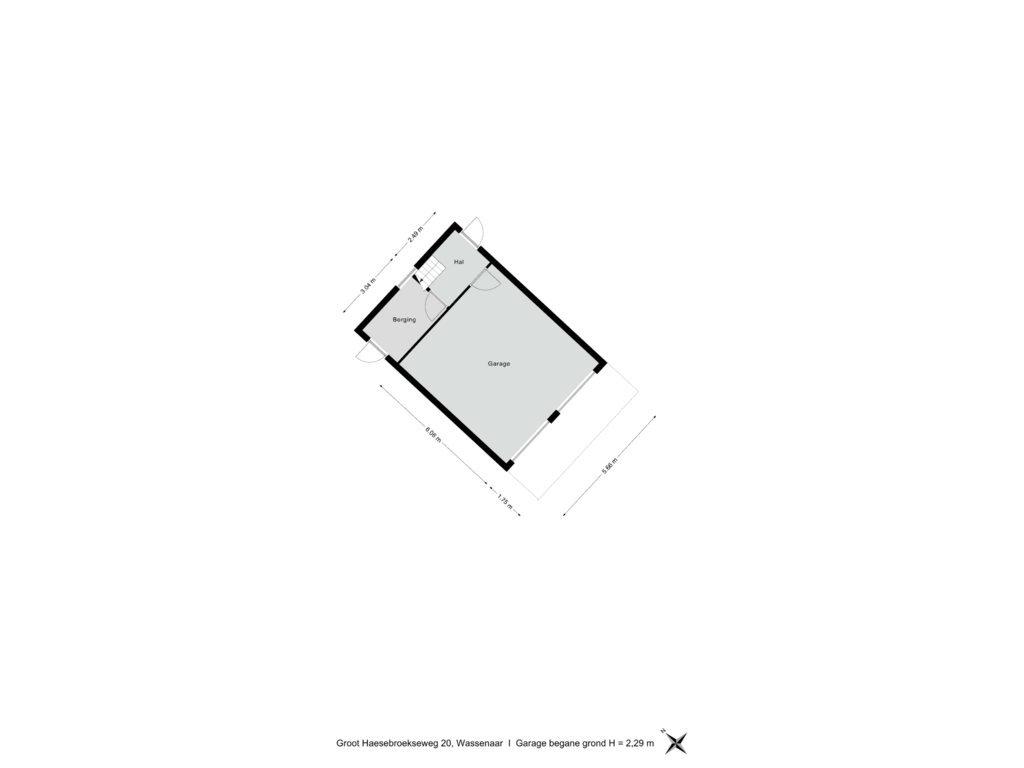 Bekijk plattegrond van Garage begane grond van Groot Haesebroekseweg 20